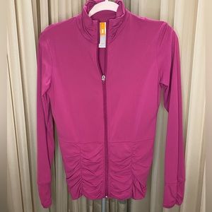 Lucy Long Sleeve Zip Up Jacket Pink size small